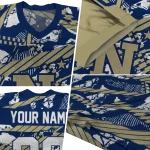 custom navy midshipmen camo shatter blue jersey best selling