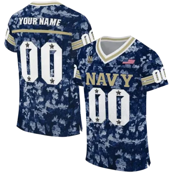 custom navy midshipmen camouflage abstract blue jersey best selling