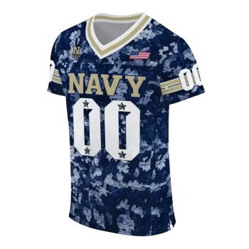 custom navy midshipmen camouflage abstract blue jersey fashion forward
