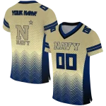 custom navy midshipmen halftone sweep gold black jersey best selling
