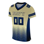 custom navy midshipmen halftone sweep gold black jersey best selling