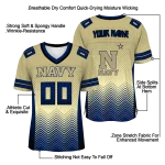 custom navy midshipmen halftone sweep gold black jersey best selling