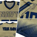 custom navy midshipmen halftone sweep gold black jersey best selling
