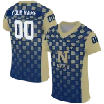 custom navy midshipmen stacked rectangle blue jersey best selling