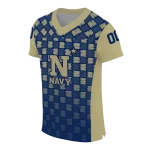 custom navy midshipmen stacked rectangle blue jersey best selling