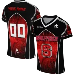 custom nc state wolfpack halftone slant red black jersey best selling