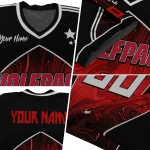 custom nc state wolfpack halftone slant red black jersey best selling