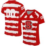 custom nc state wolfpack layered grids red jersey best selling