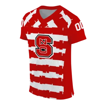 custom nc state wolfpack layered grids red jersey fashion forward
