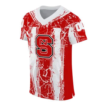 custom nc state wolfpack rugged stripes red jersey fashion forward