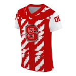 custom nc state wolfpack stripe block red jersey best selling