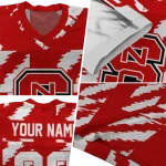 custom nc state wolfpack stripe block red jersey best selling