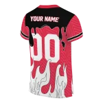 custom nebraska cornhuskers dripping flames red white jersey best selling