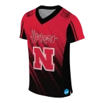 custom nebraska cornhuskers halftone flow red black jersey best selling