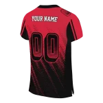 custom nebraska cornhuskers halftone flow red black jersey best selling