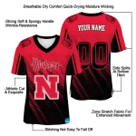 custom nebraska cornhuskers halftone flow red black jersey best selling