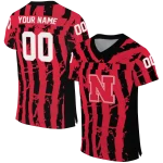 custom nebraska cornhuskers stripe splatter red jersey best selling