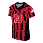 custom nebraska cornhuskers stripe splatter red jersey best selling
