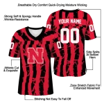 custom nebraska cornhuskers stripe splatter red jersey best selling