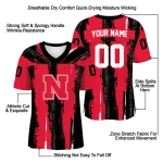 custom nebraska cornhuskers striped texture red jersey best selling