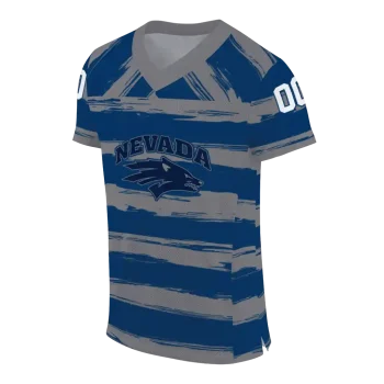 custom nevada wolf pack art stripe blue jersey fashion forward