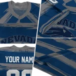 custom nevada wolf pack art stripe blue jersey best selling