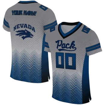 custom nevada wolf pack halftone sweep grey black jersey best selling