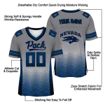 custom nevada wolf pack halftone sweep grey black jersey best selling