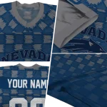 custom nevada wolf pack stacked rectangle blue jersey best selling