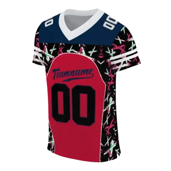 custom new england patriots brushstroke xs red black jersey fashion forward