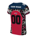 custom new england patriots brushstroke xs red black jersey best selling