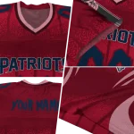 custom new england patriots dynamic dots red jersey best selling