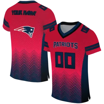 custom new england patriots halftone sweep red black jersey best selling