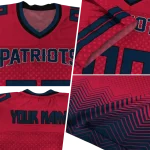 custom new england patriots halftone sweep red black jersey best selling