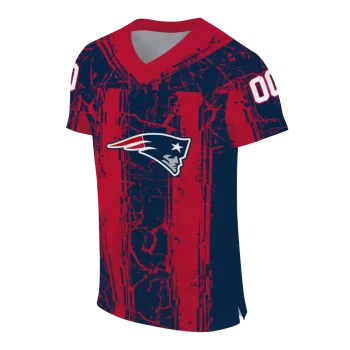 custom new england patriots rugged stripes blue jersey fashion forward