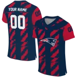 custom new england patriots stripe block blue jersey best selling