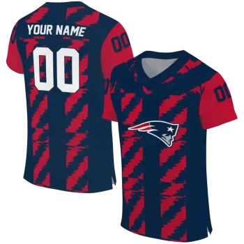 custom new england patriots stripe block blue jersey best selling