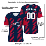 custom new england patriots stripe block blue jersey best selling