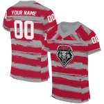 custom new mexico lobos art stripe red jersey best selling