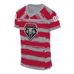 custom new mexico lobos art stripe red jersey best selling