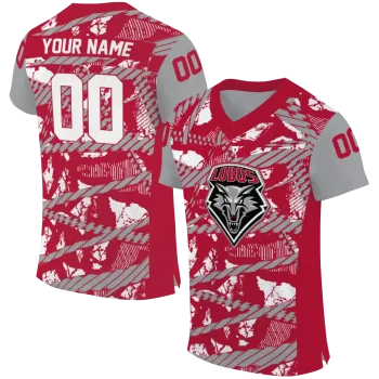 custom new mexico lobos camo shatter red jersey best selling