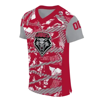 custom new mexico lobos camo shatter red jersey fashion forward