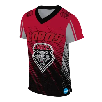 custom new mexico lobos halftone flow red black jersey fashion forward