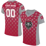 custom new mexico lobos stacked rectangle red jersey best selling