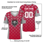 custom new mexico lobos stacked rectangle red jersey best selling