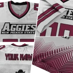 custom new mexico state aggies halftone sweep white black jersey best selling