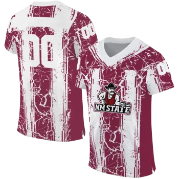 custom new mexico state aggies rugged stripes crimson jersey best selling