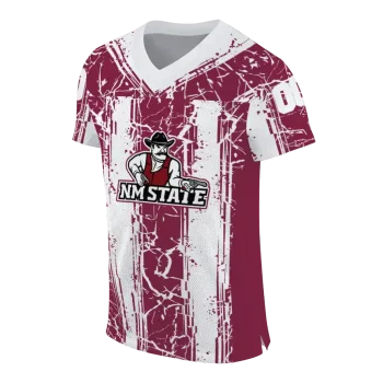 custom new mexico state aggies rugged stripes crimson jersey fashion forward