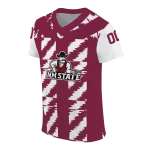 custom new mexico state aggies stripe block crimson jersey best selling