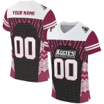 custom new mexico state aggies tire arrows crimson black white jersey best selling